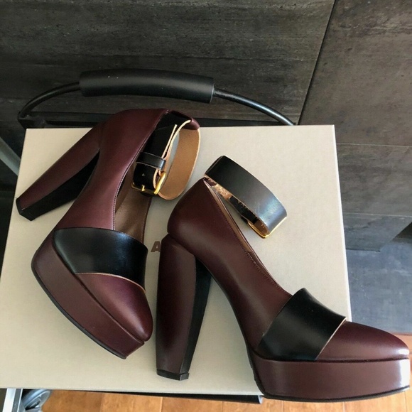 Marni brown ankle strap 5" heel pumps size 37 made in Italy - Picture 4 of 10